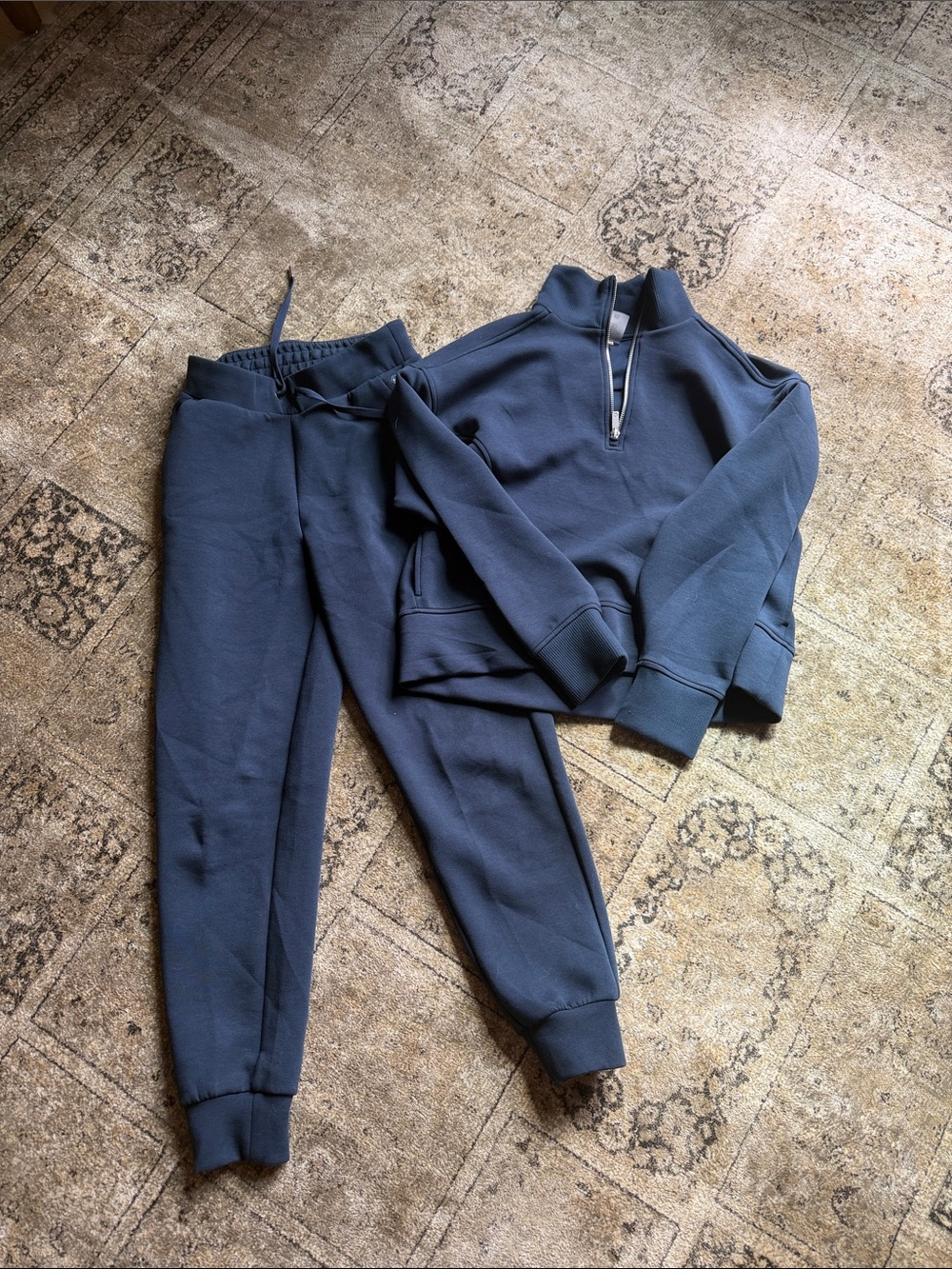 CALIA by Carrie Underwood Navy Half-Zip Pullover & Joggers Set